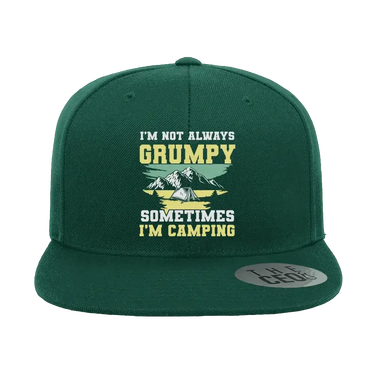 I'm Not Always Grumpy Embroidered Flat Bill Hat